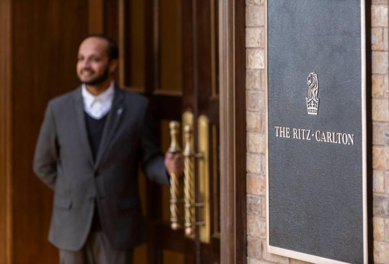 Gentleman at Ritz-Carlton entrance