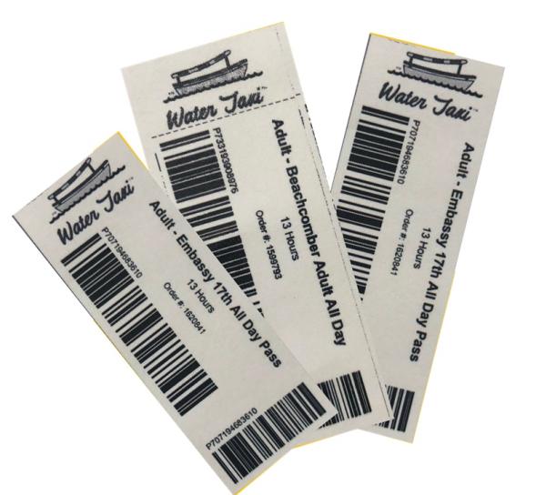 Three tickets to ride the Pompano Beach Water Taxi