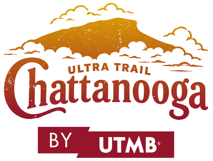 Logo with depiction of Lookout Mountain and clouds reads: Ultra Trail Chattanooga by UTMB