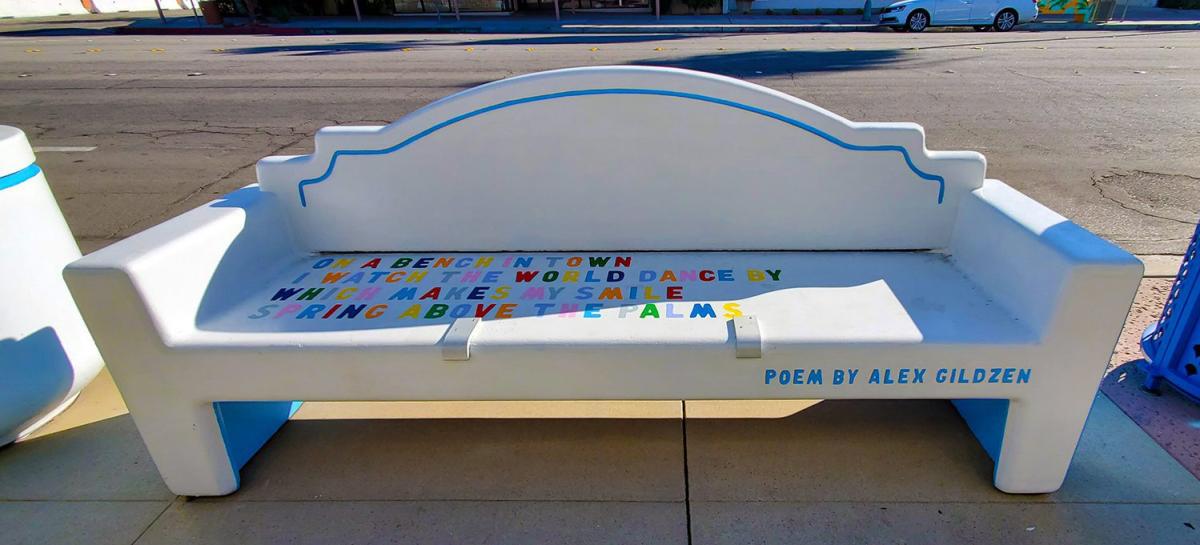 Palm Springs colorful bench