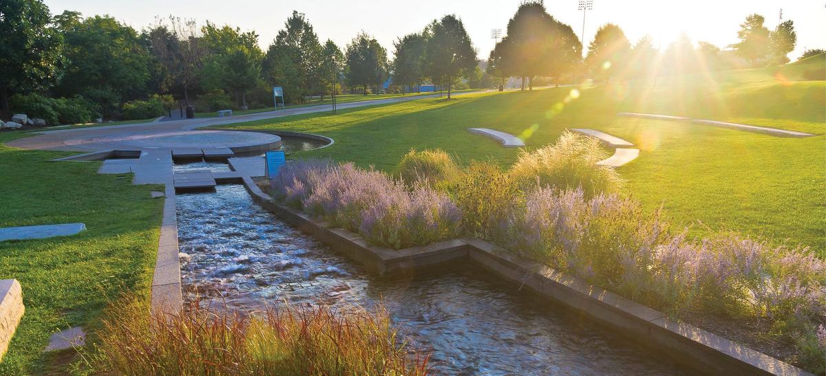 Water Feature at Jordan Valley Park in Springfield, Missouri