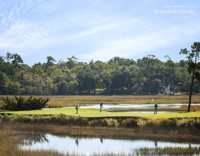 men playing golf