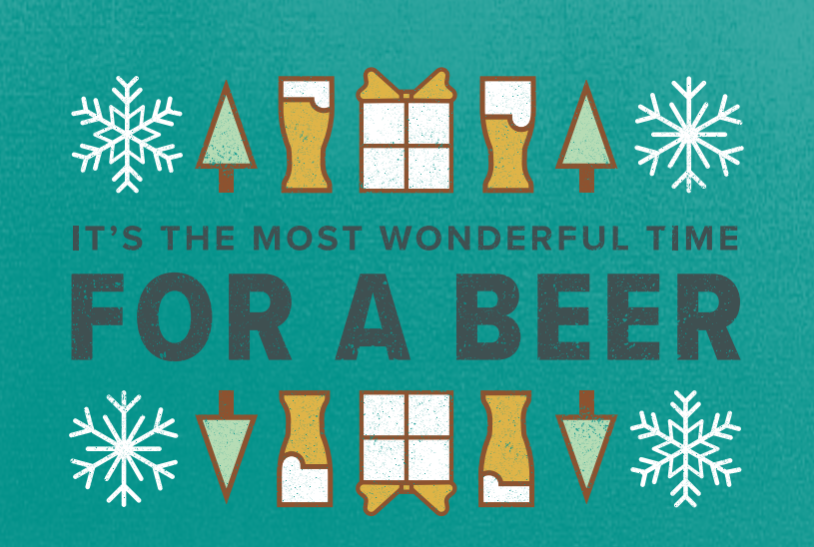 A downloadable card that reads "It's the most wonderful time for a beer"