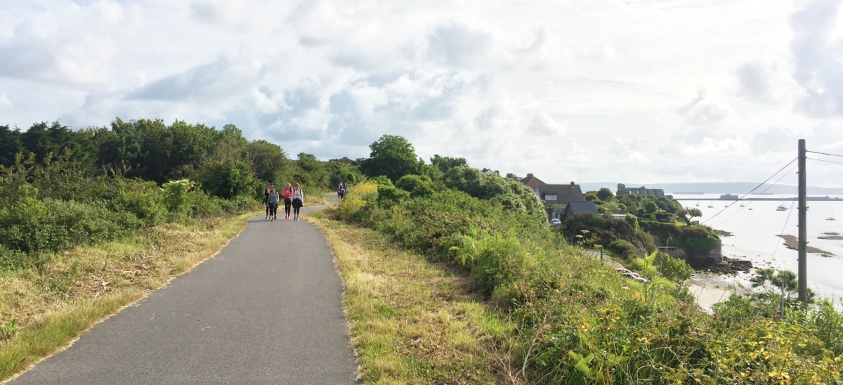 Walkers on the Rodwell Trail