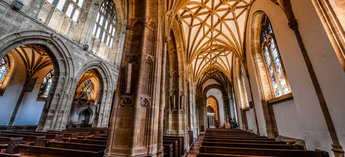 Fan vaulted ceilings of Sherborne Abbey