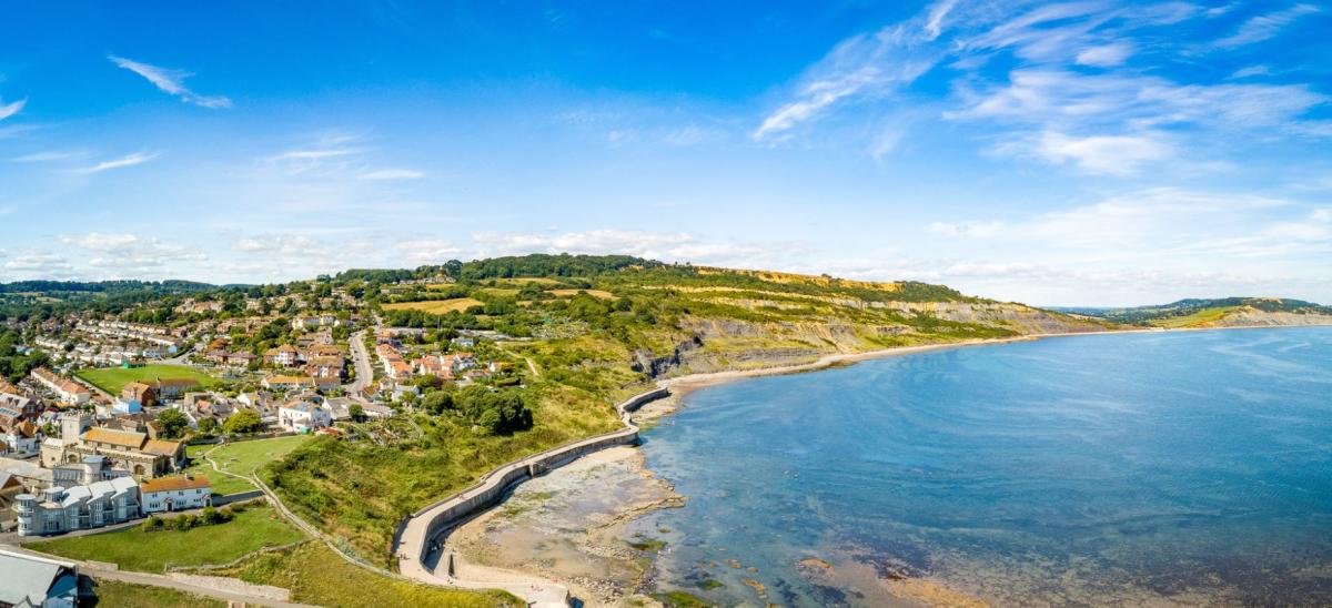 Looking along the coast from Lyme Regis