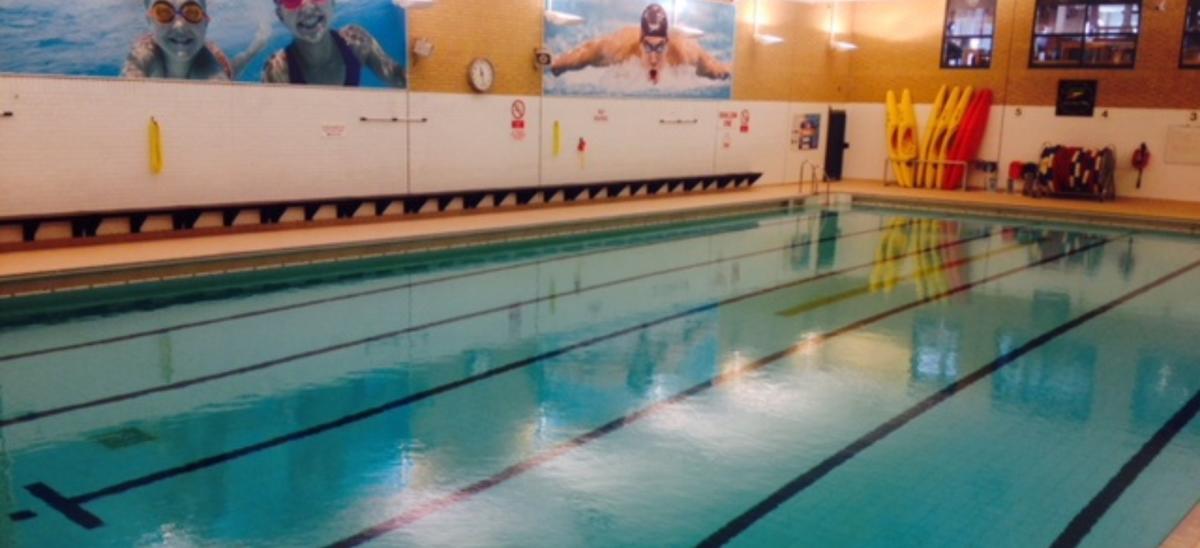 The swimming pool at Purbeck Sports Centre in Dorset