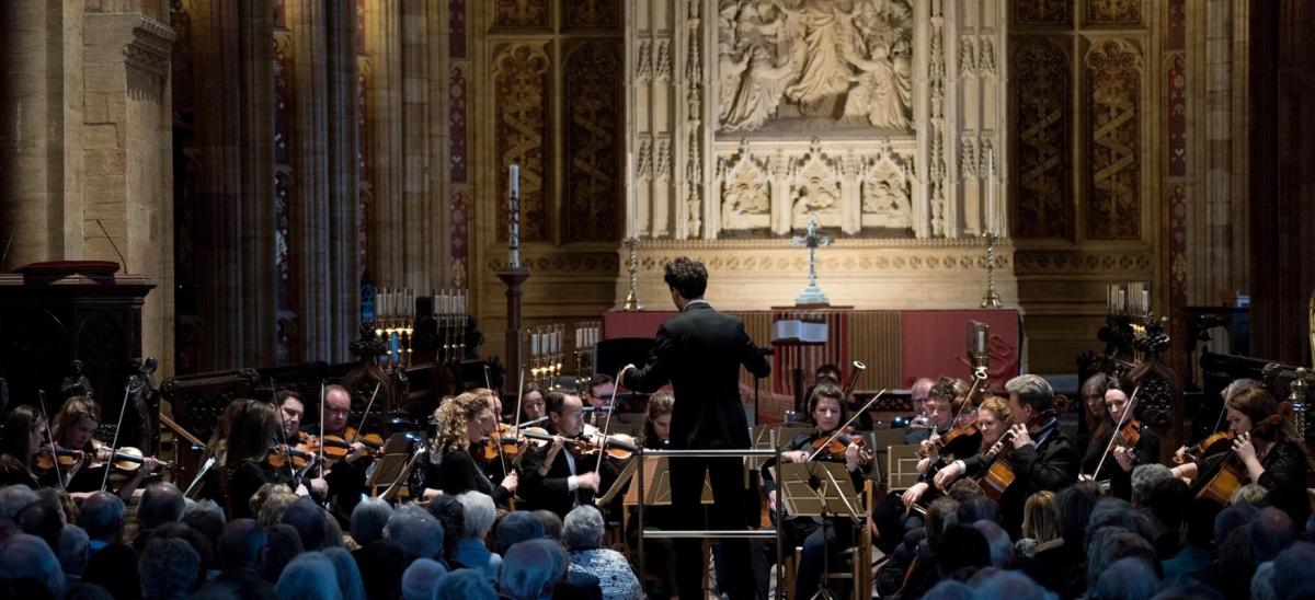 Classical performance at Sherborne Abbey Music Festival in Dorset