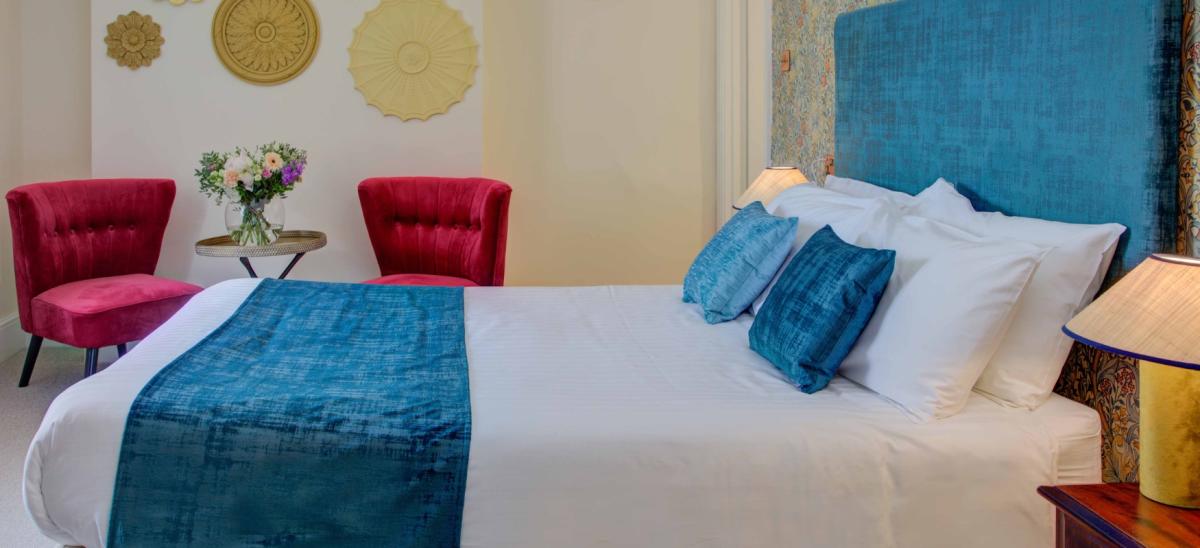 A double bedroom at The Grange at Oborne in Dorset