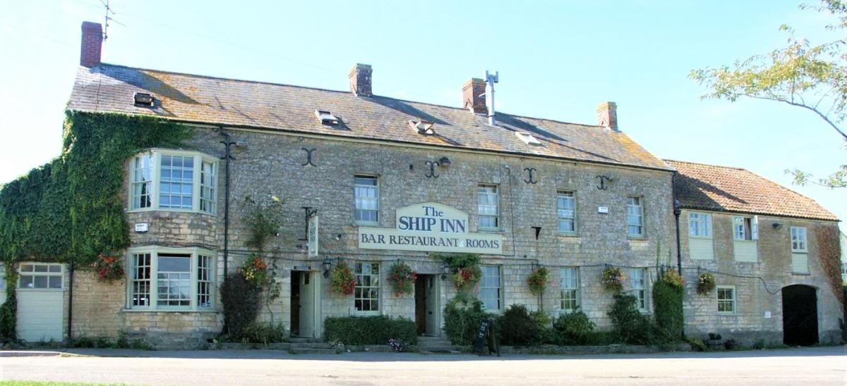 Exterior of The Ship Inn in West Stour, Dorset