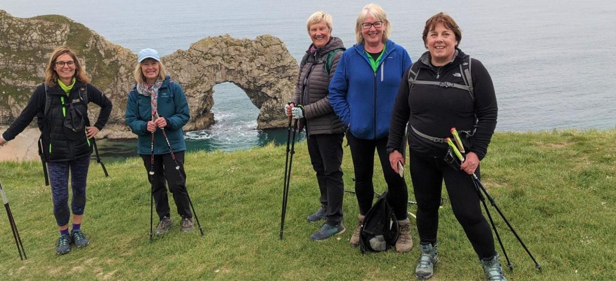 Walx Dorset guided tour group at Durdle Door in Dorset