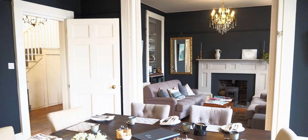 Inside Dorset House at Lyme Regis, Dorset
