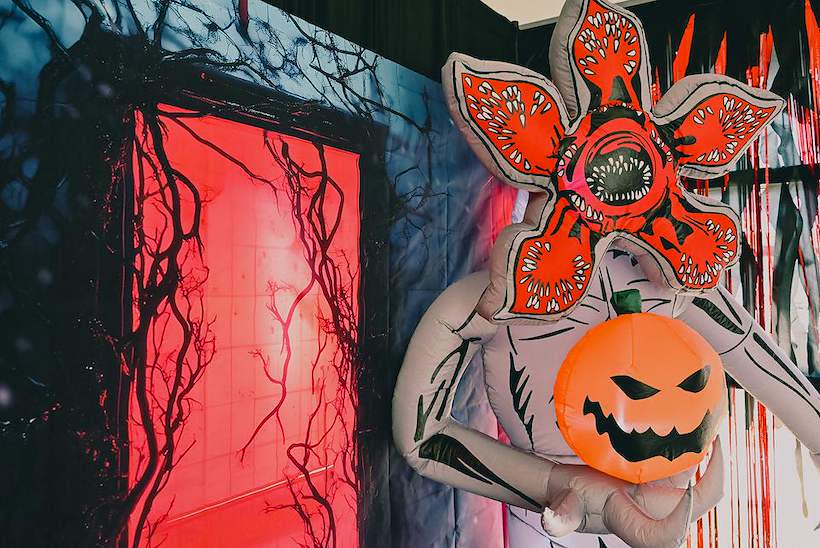 Upside Down and Demogorgon from Stranger Things at Southern Indiana Visitor Center.