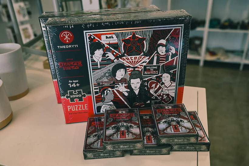 Stranger Things Puzzle and cards at Southern Indiana Visitor Center gift shop.