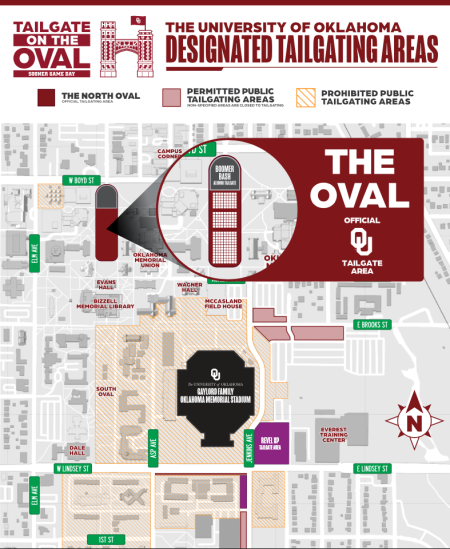 OU Tailgating Map 2025