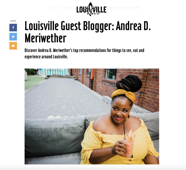 Louisville Guest Blogger: Andrea D. Meriwether article