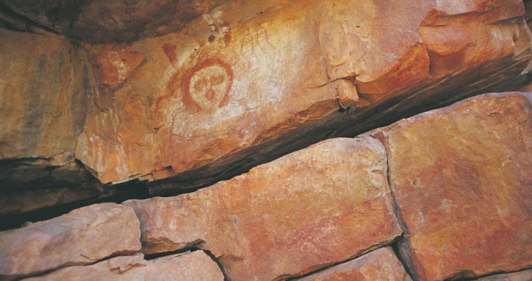 Rock art at Galvans Gorge on the Gibb River Road