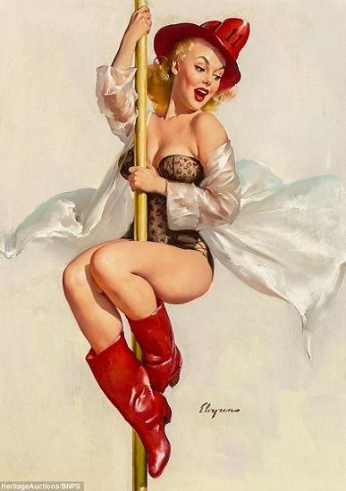 pin-up firefighter