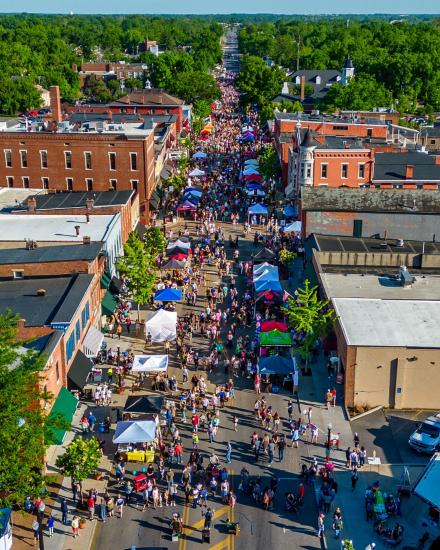 Westerville Fourth Friday from above