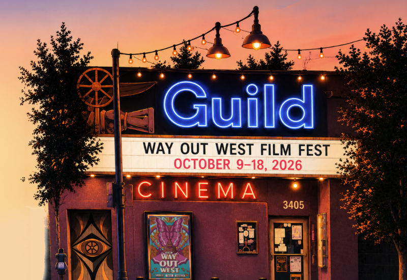 A graphic advertising the 2026 Way OUT West Film Fest.