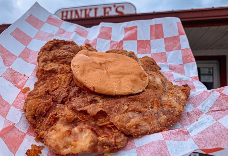 Pork tenderloin sandwich from Hinkle's