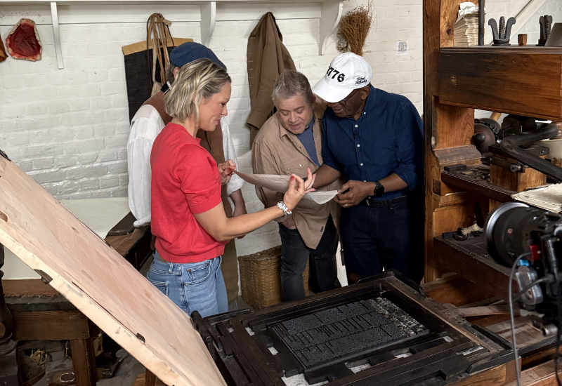 Al Roker and Dylan Dreyer at the Colonial Williamsburg Print Show
