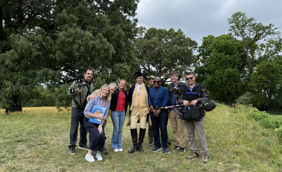 Al Roker and Dylan Dreyer at the Yorktown Battlefield with George Washington