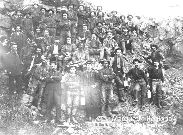 Jackson Mine Workers photo from Marquette Regional History Center