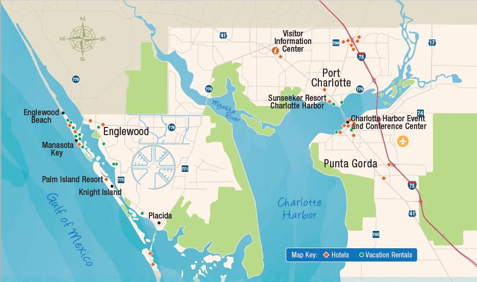 Punta Gorda/Englewood Beach Map