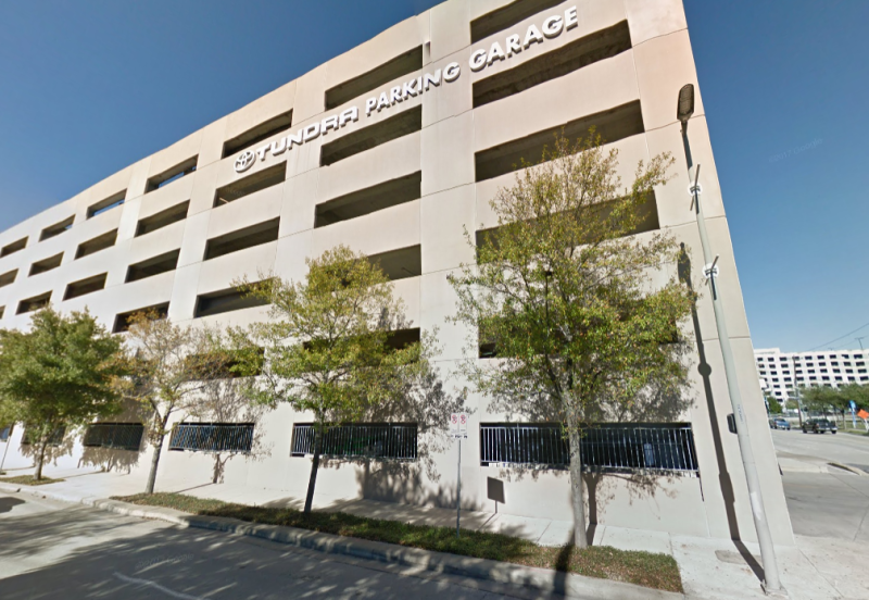 Exterior of the Toyota Tundra Garage in downtown Houston