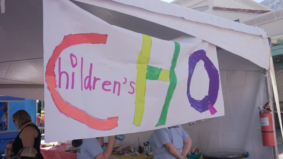 Banner of Children's HQ at Palm Springs Pride