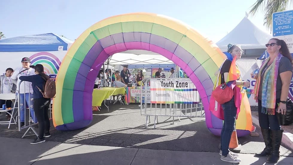 Entry to Palm Springs Pride Youth Zone