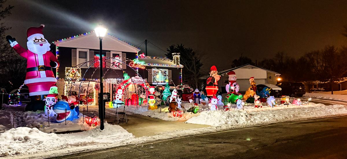 Holiday lights on display at 3635 Stafford Drive in Fort Wayne