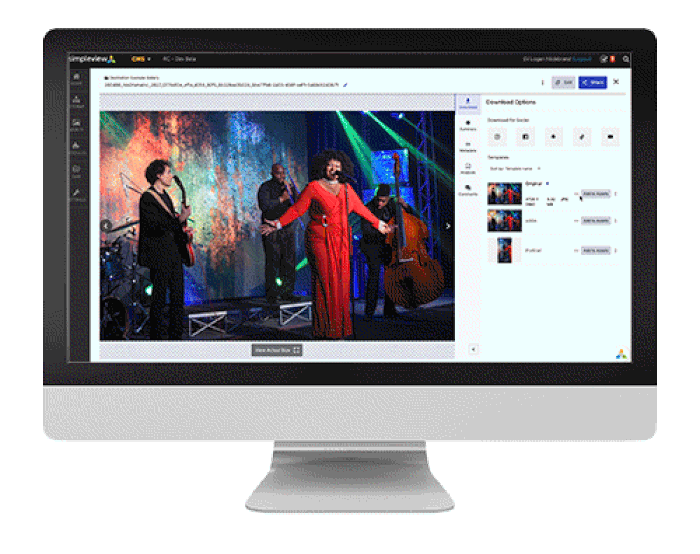 Simpleview DAM powered by Cloudinary - save asset to Simpleview CMS