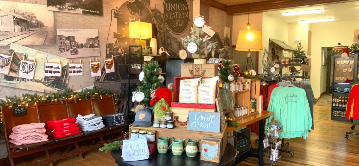 Shops on Small Town Main Street