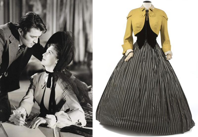 Ava Gardner Yellow Black Great Sinner Dress