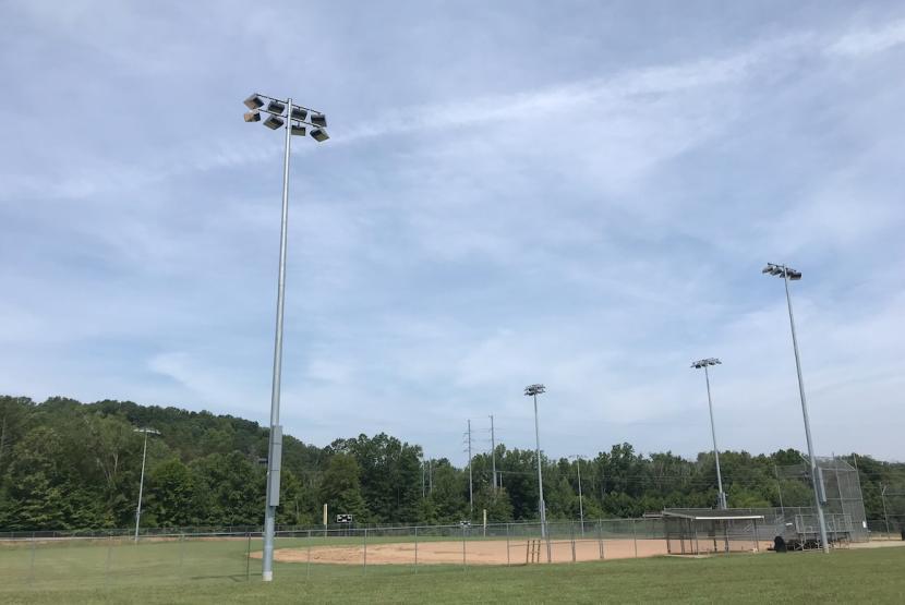 Lights on Baseball Field