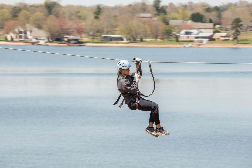 Zipline Over Lake Hickory