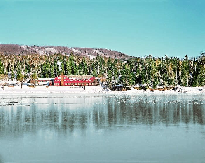 Lutsen Lodge from Lake Superior in Winter