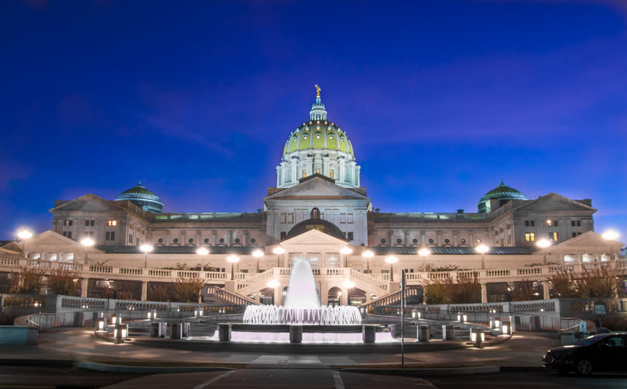 PA Capitol at Night