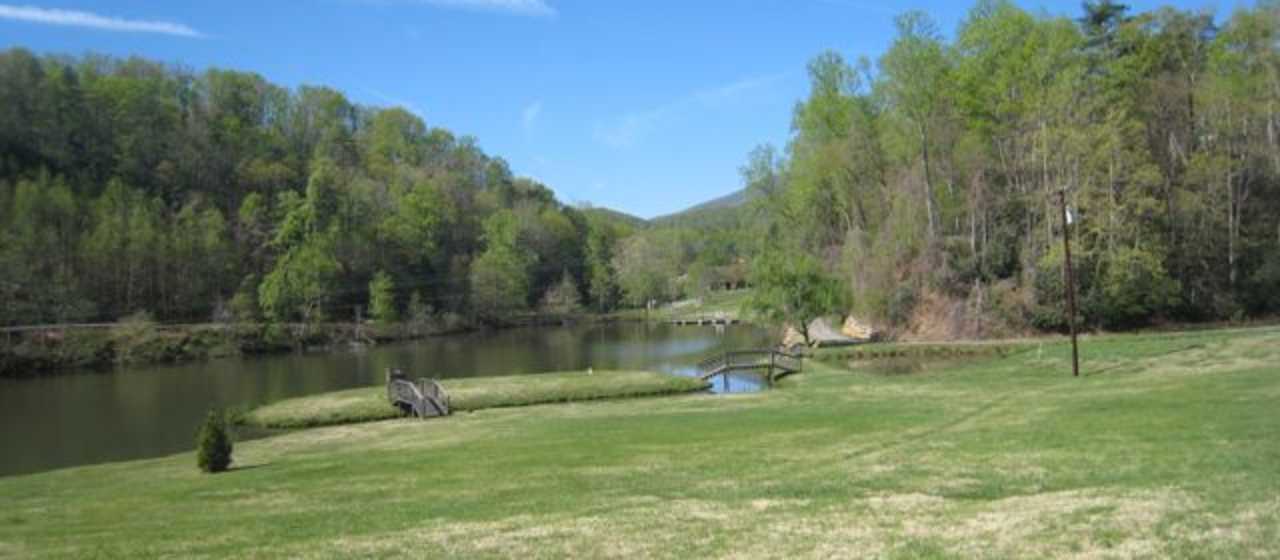 Spring View of a Pond in Rutherford County}