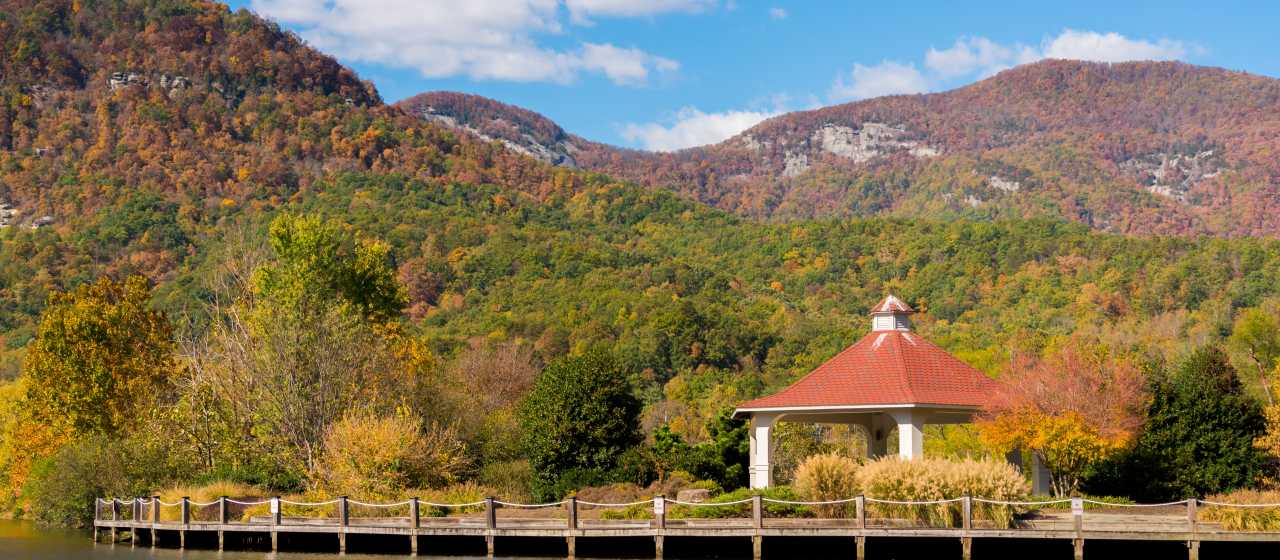 Fall in Lake Lure by Morse Park}