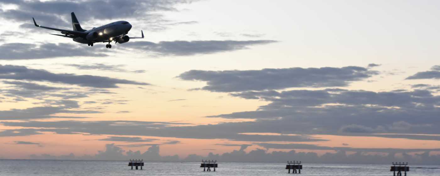 Airplane Landing in Montego Bay