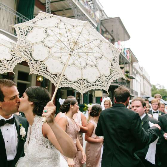 French Quarter bride and groom