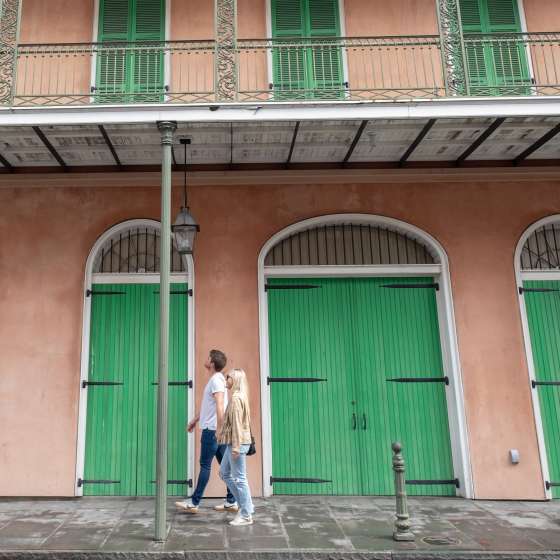 Exploring the French Quarter, Traveling Newlyweds