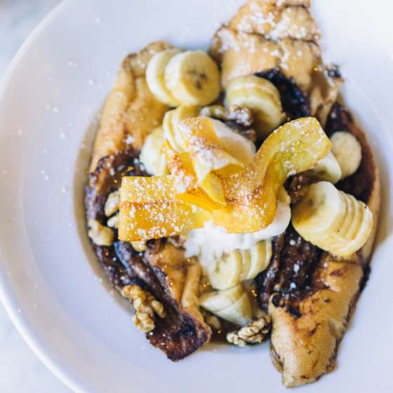Bananas Foster French Toast - Brunch at Stanley