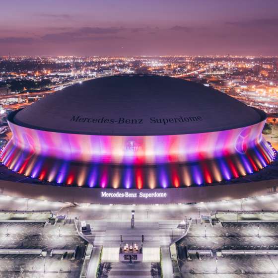 Superdome from Hyatt Regency Rooftop