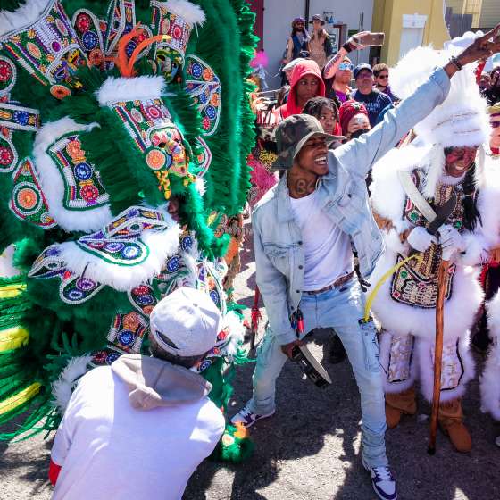 Indios de Mardi Gras - Día de Mardi Gras