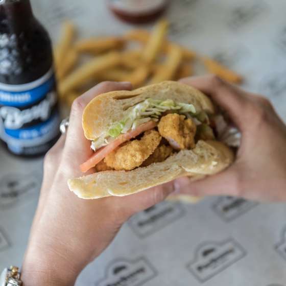 Fried Shrimp Po-Boy - Parkway Bakery