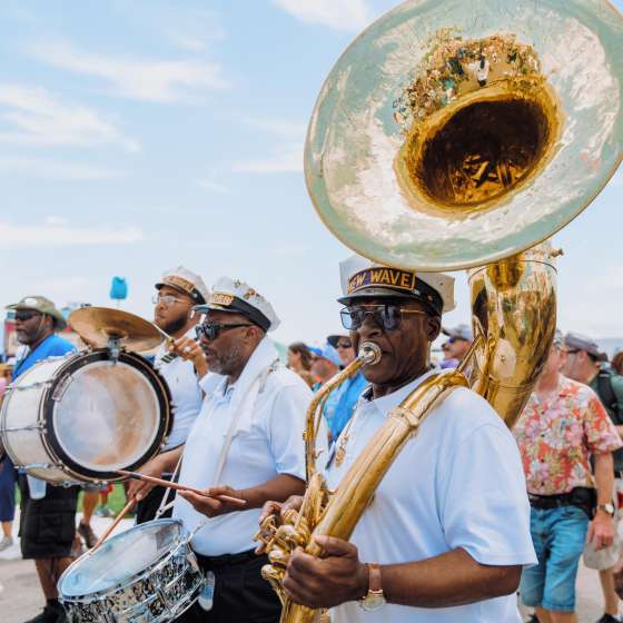 New Wave Brass Band at Jazz Fest